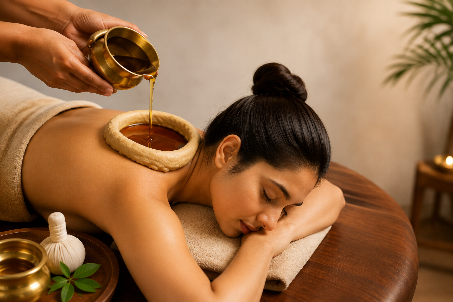 Greeva Vasti traditional Ayurvedic neck and shoulder warm oil ritual
